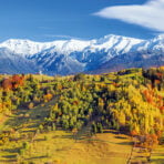 Brasov,,Romania.,Autumn,In,Moeciu,Village.,Rural,Landscape,In,The