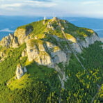 Aerial,View,Of,Mountain,Peak:,Stairs,For,Tourists,In,A
