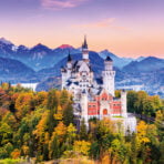 Germany,,Neuschwanstein,Castle.,View,Of,The,Castle,And,The,Bavarian